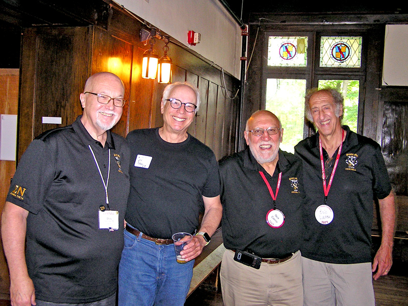 Dan Galusha '72, Ed Reiss '69, Nick Carino '69, and Bob Linden '71